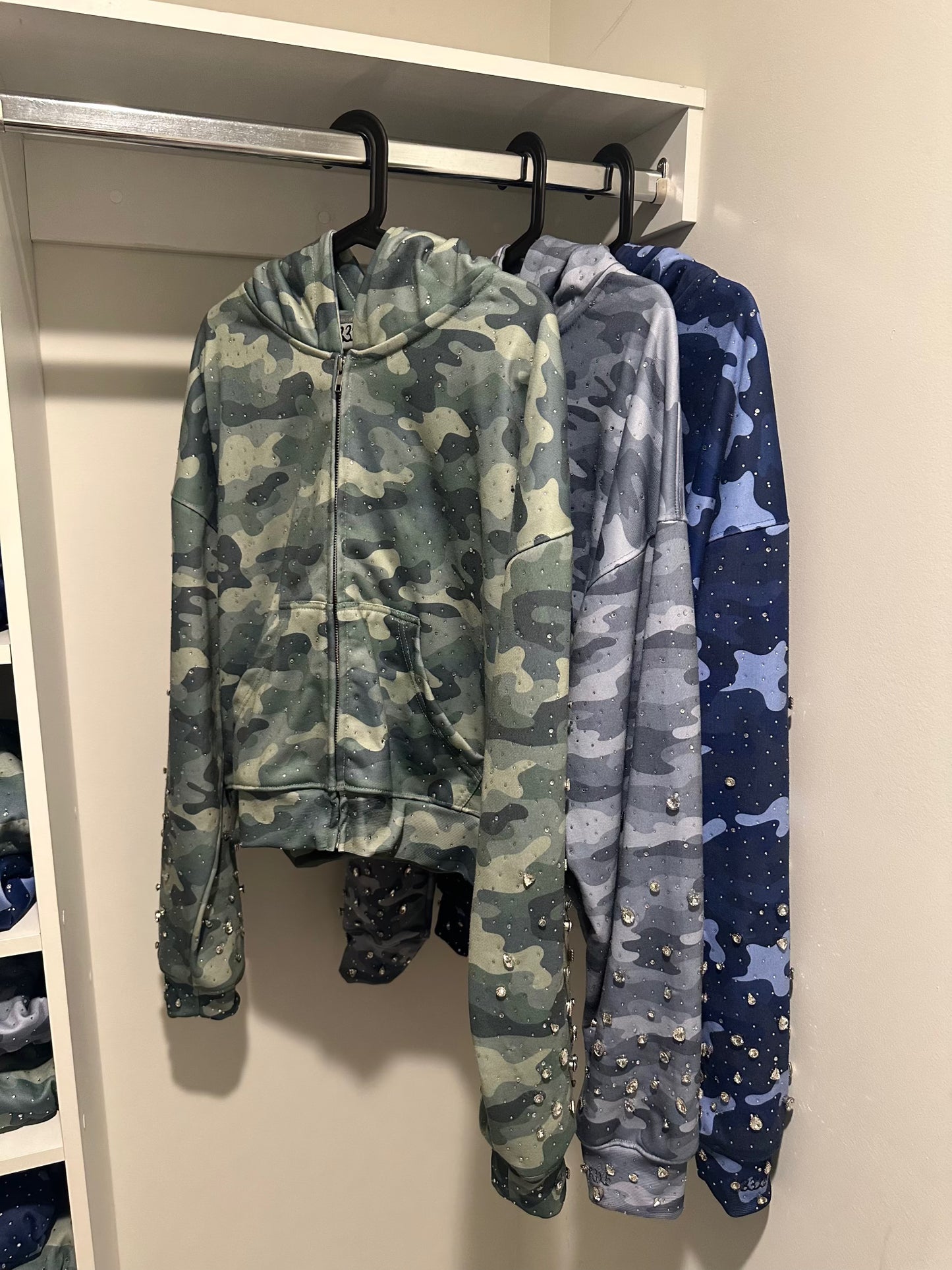 STXNE CAMO HOODIE - GREEN