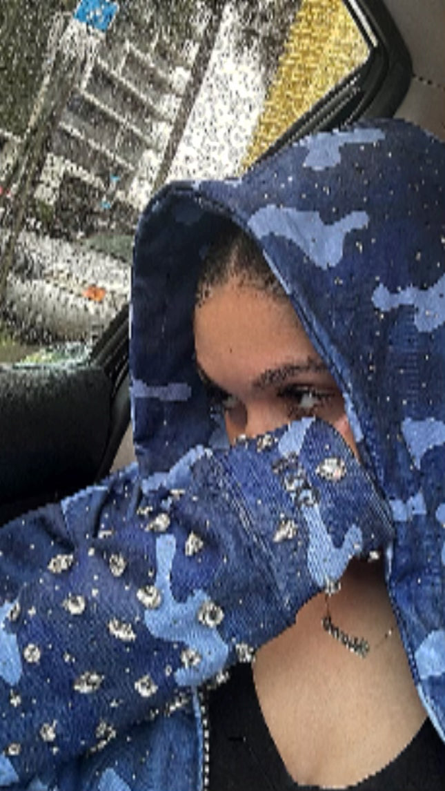 STXNE CAMO HOODIE - BLUE