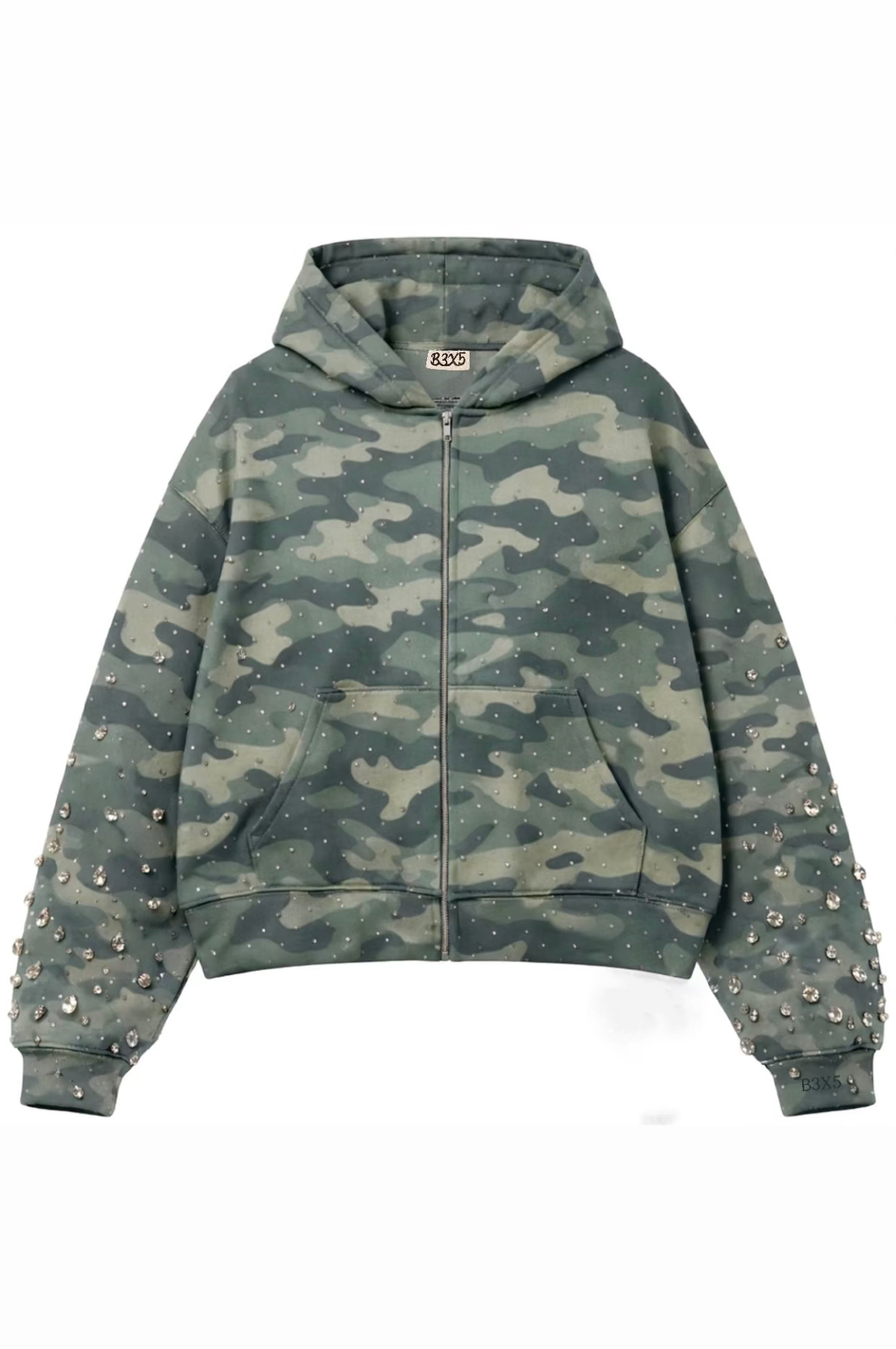STXNE CAMO HOODIE - GREEN
