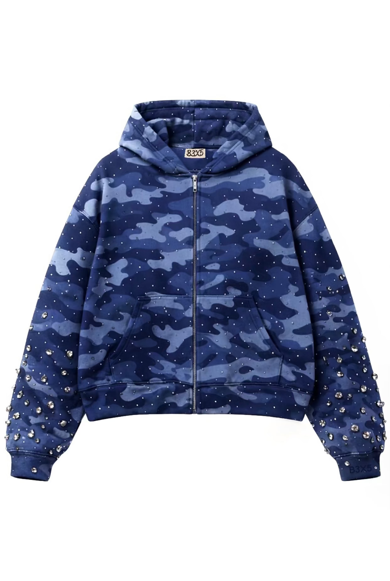 STXNE CAMO HOODIE - BLUE